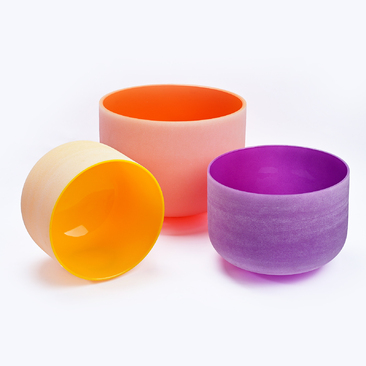 Color Frosted Singing Bowl 