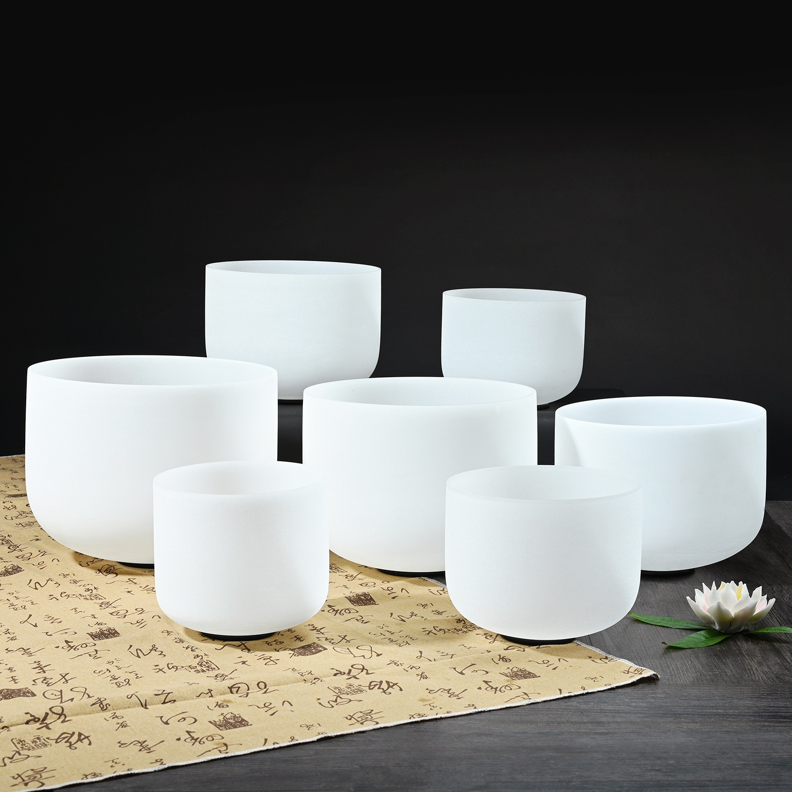 Frosted Singing Bowl Set, 7''-13'' size