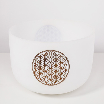 Crystal Singing Bowl with Life Flower